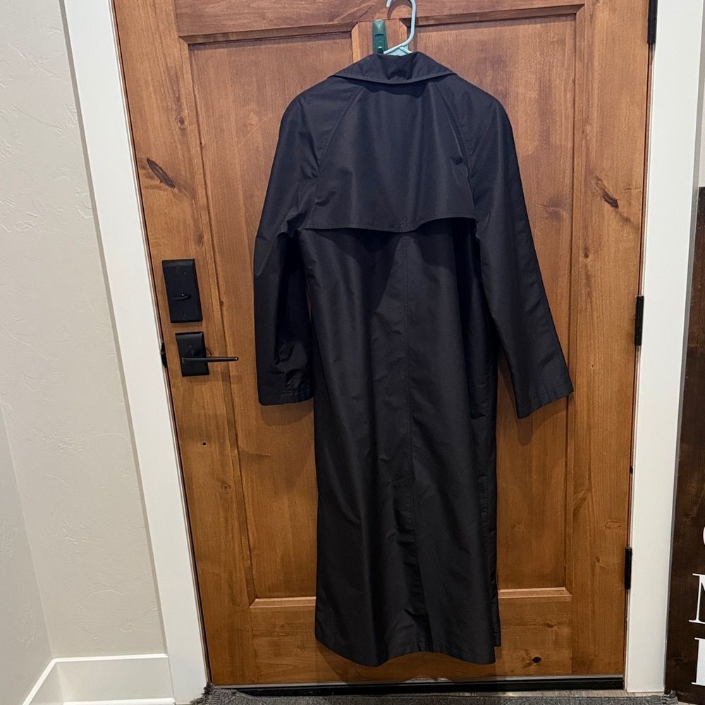 Talbots women’s Vintage Black Trench Coat - Picture 5 of 9